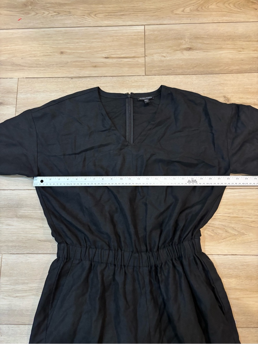 Eileen Fisher Black Lyocell & Linen Jumpsuit Large L Mint - Picture 8 of 12